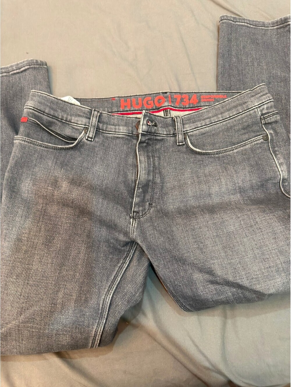 Hugo 1734 Responsible Denim Gray Jeans